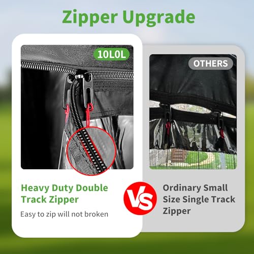 10L0L 2 Passenger Golf Cart Enclosure Rain Cover with Windshield for Yamaha G14 G16 G22 G29 Drive2