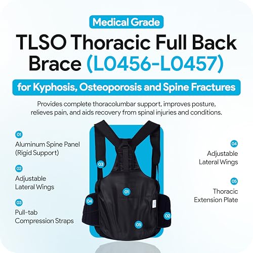 ComfyOrthopedic Thoracic & Full Back Brace for Scoliosis Kyphosis Post-Surgery Support