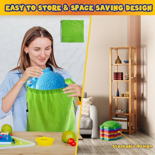 12PCS Kids Non-Slip Balance Stepping Stones Set - Indoor Outdoor Play