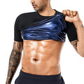 Men's Sauna Sweat Suit Waist Trainer Compression Vest - Large Black
