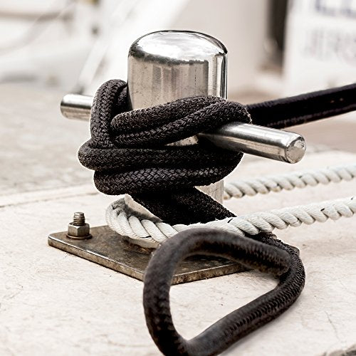 15-Foot Double Braided Nylon Dockline with Loop for Boat Mooring