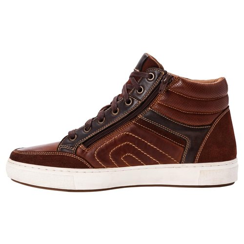 Propét Men's Kenton Mid-Cut Skate Shoe, Brown, 9.5 Medium US