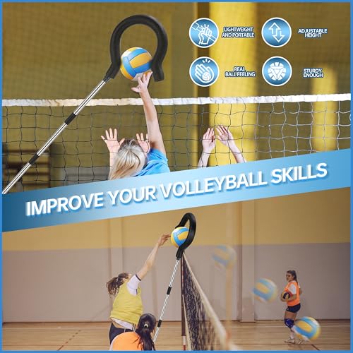 Adjustable Volleyball Spike Trainer with Real Ball Feel - Hitting & Jumping Practice Equipment