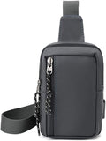 Skiennix Mini Sling Bag - Waterproof Crossbody Backpack for Hiking & Travel | Grey Color