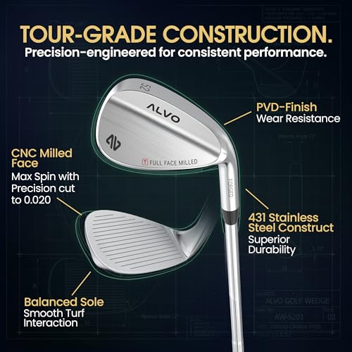 Alvo Golf Full Face Wedge 56° Satin Chrome Right Hand Individual