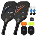 AugOcean Pickleball Paddles Set Blue & Brown - USAPA Approved 3K Carbon Fiber