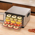 Food Dehydrator Machine with 5 Stainless Steel Trays - Digital Timer & Temperature Control - Silver - Model 2015YJ