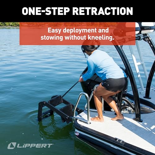 Marine-Grade Pontoon Ladder with Slip-Resistant Steps & Stainless Steel Handrails