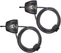 Master Lock Black Python Steel Cable Lock - Heavy Duty Anti-Theft Locking Cable for Trail Cameras & Kayaks | 2 Pack, 8417T