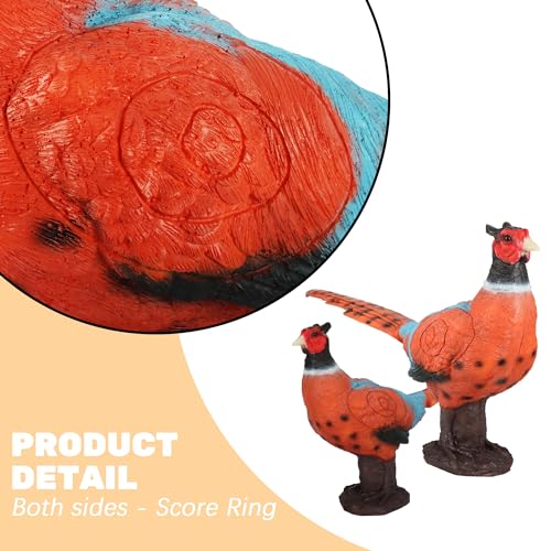 M.SJUMPPER ARCHERY Pheasant 3D Target with Dual-Side Score Rings & Ground Stakes