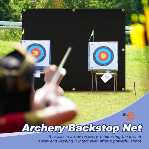 Heavy Duty Archery Backstop Netting 5x8 Ft for Bows up to 45 Lbs - Indoor Outdoor Safety