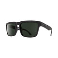 Spy Helm 673015973863 57MM Soft Matte Black/Happy Gray Green Square Sunglasses for Women +Bundle with Accessory Eyewear Kit