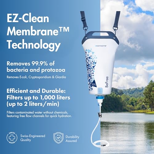 Gravity Water Filter System 3L for Camping Backpacking Hiking - Hands-Free