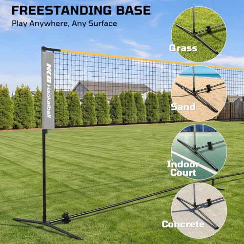 Yellow 22FT Multi-Sport Adjustable Net for Volleyball Badminton & Pickleball