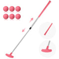 Libima Pink Golf Putter for Kids Adjustable Golf Clubs Right or Left Handed Putter with 6 Pink PU Balls for Teen Girls Junior Beginners Indoor Outdoor Green Club Practice