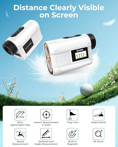 CIGMAN Golf Range Finder 1312 Yards with Magnetic Mount & Slope