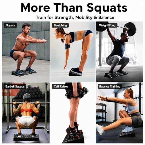 Squat Wedge Block - 15° Heel Elevated Slant Board for Better Form