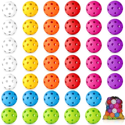 Multicolor 40 Pack Practice Baseballs Softballs Plastic Training Balls for Hitting and Pitching