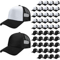 Bulk 48 Pack Sublimation & Embroidery Trucker Hats for DIY Printing