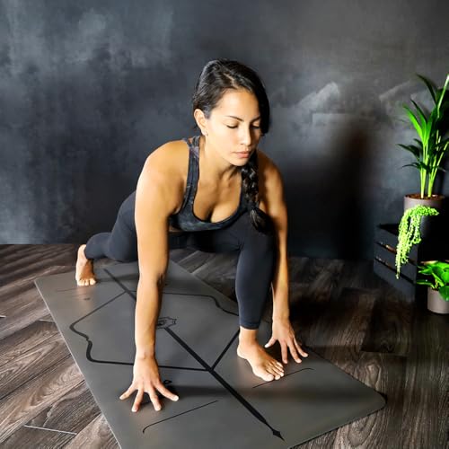 Liforme Classic Yoga Mat Gray with Alignment & Ultimate Grip - 72.8"