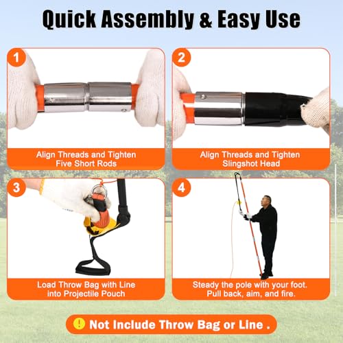 Basic Arborist Slingshot Throw Line Rope Launcher - Portable Rope Placement Tool