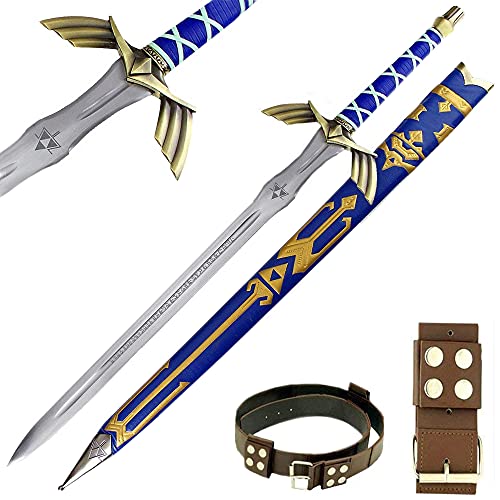 Skyward Sword Master Sword Replica – Full Tang Carbon Steel Fantasy Sword with Scabbard & Belt