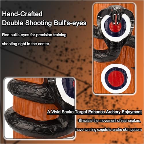3D Animal Archery Target - Self-Healing Foam Snake & Tree Stump for Bow Hunting
