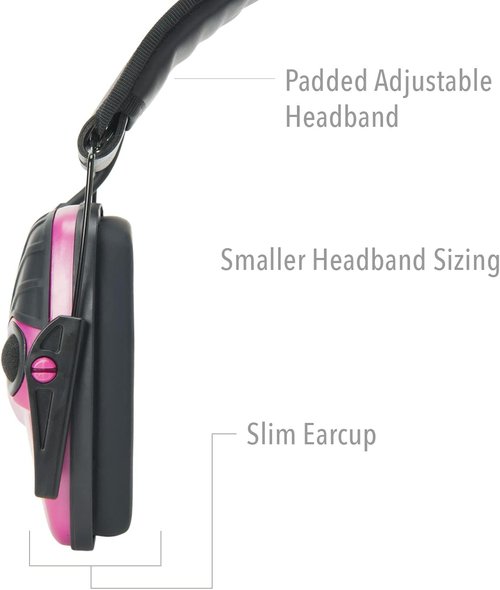 Howard Leight Impact Sport Electronic Shooting Earmuff - Youth/Small Size in Pink (R-02533)