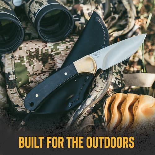 Hunting Skinning Knife with Sheath - Fixed Blade, 3-1/8" Stainless Steel
