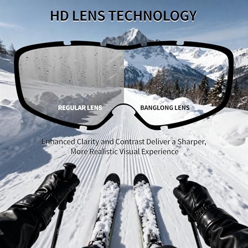 Anti-Fog Ski Goggles for Men Women Youth White Frame Pink VLT8.8% - UV Protection