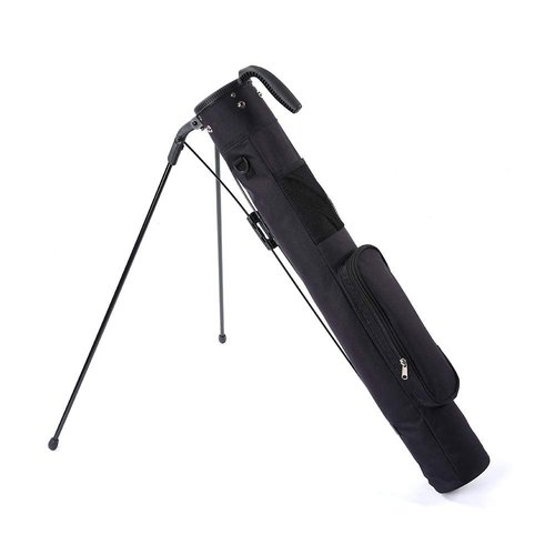 LONGCHAO Golf Bag, Lightweight Golf Club Bags with Stand and Strap, Pitch and Putt Golf Bag 2 Way Driver Golf Bags, (Black)