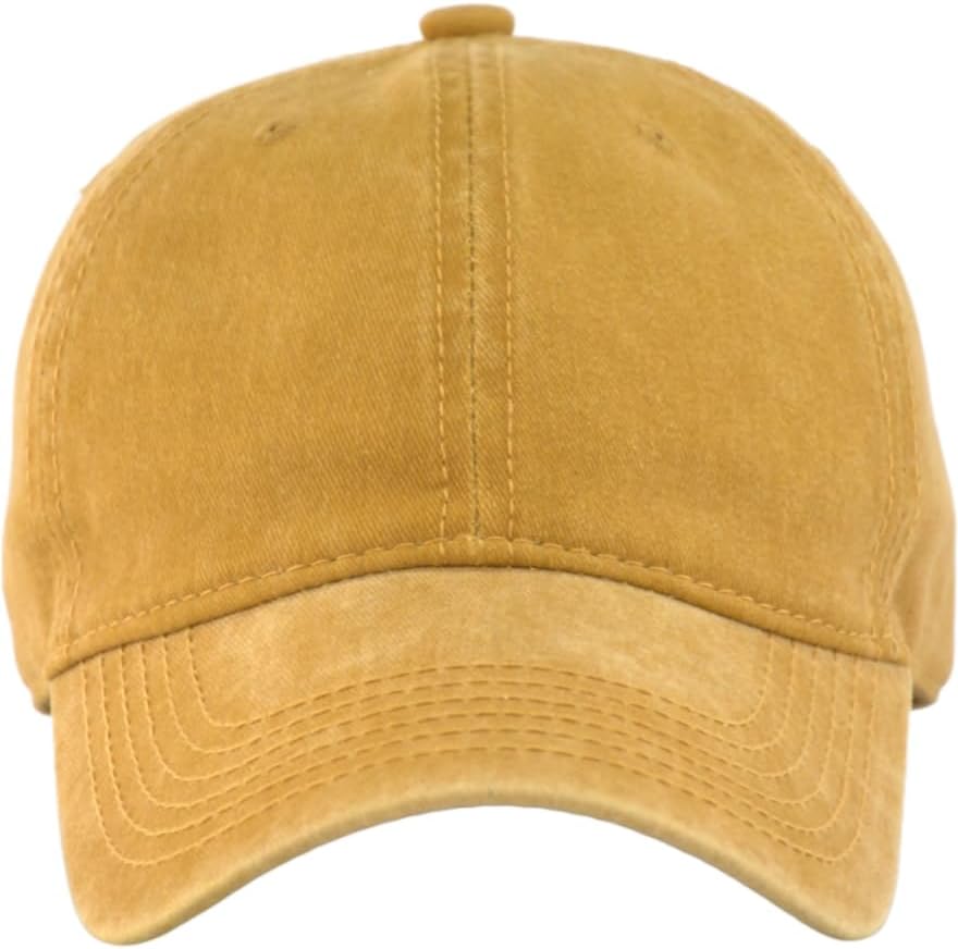 Skiennix Vintage Washed Cotton Baseball Cap - Adjustable Unstructured Low Profile Dad Hat for Men & Women