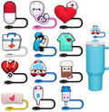Skiennix Nurse Straw Toppers - Reusable Silicone Covers for 30 & 40 Oz Stanley Cups | Cute Gifts