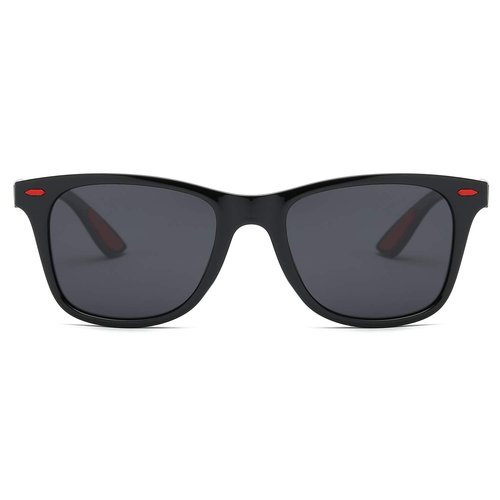 SOJOS Polarized Sports TR90 Sunglasses for Running Cycling Fishing Golf Driving SJ2101 with Black Frame/Grey Lens