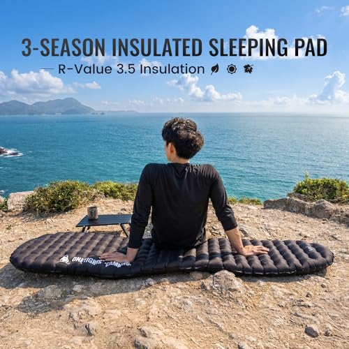 Ultralight Insulated Camping Sleeping Pad - 3.5 R-Value, 72x22.8in