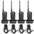 2-Way Radio Long Range with Hidden Screen for Warehouse - 4 Pack