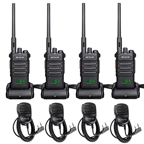 2-Way Radio Long Range with Hidden Screen for Warehouse - 4 Pack