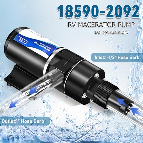 12V RV Macerator Pump for Waste Water Disposal Jabsco 18590-2092