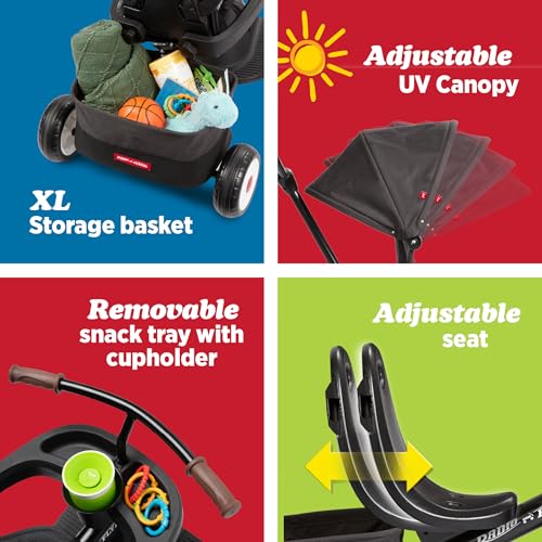Radio Flyer City 4-in-1 Stroll 'N Trike for 1-5 Year Olds - Black (Variation)