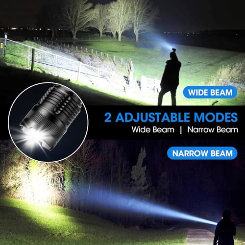 Rechargeable LED Flashlights 4 Pack Super Bright Waterproof Handheld Camping Lights