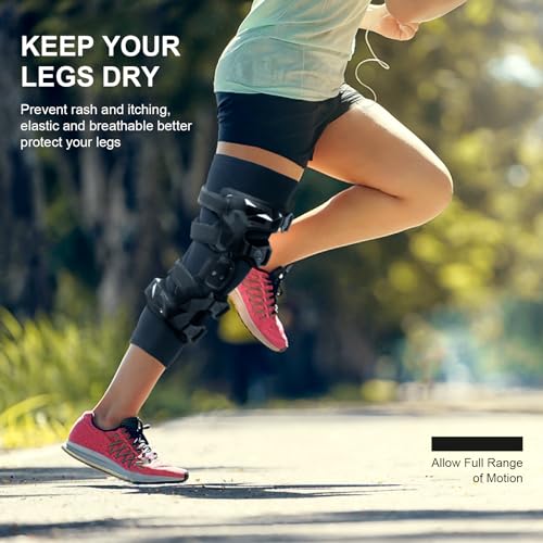 Large Knee Brace Undersleeve - 2 Pack for Men & Women, Closed Patella
