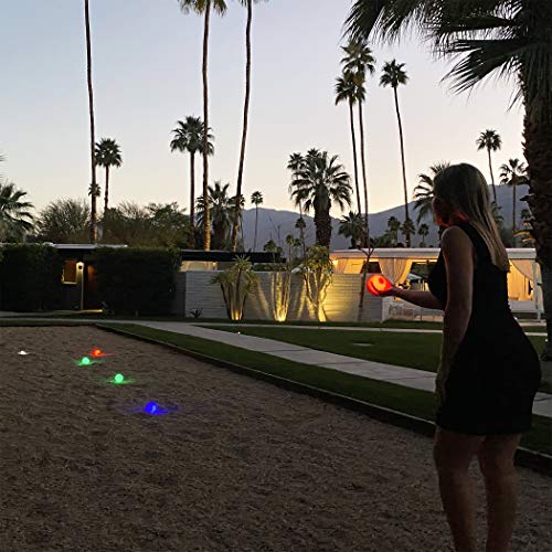 GoSports LED Bocce Ball Set - 85 mm Night Light Version with Carry Case