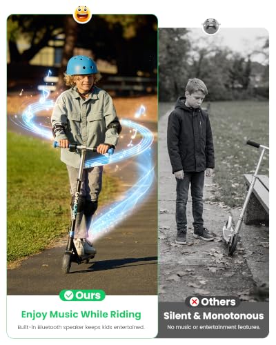 Kids Electric Scooter 150W Motor LED Display Blue - Safe & Adjustable Ride