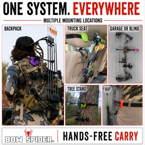 Bow Spider Compound Bow Sling Alternative - Green, Hands-Free Bow Carrier