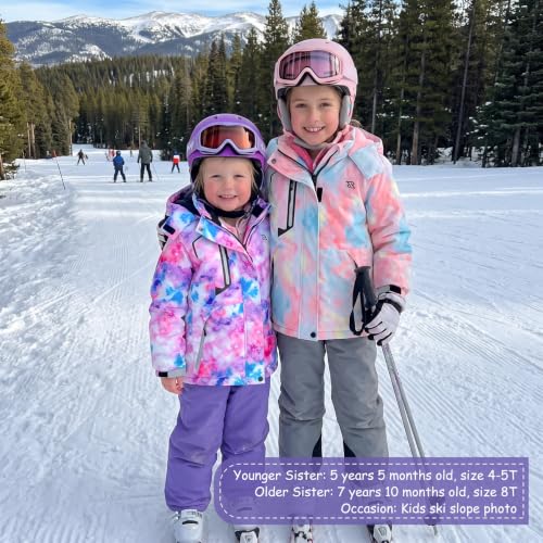 Simplee Kids Girls Winter Ski Jacket Waterproof P-Purple 6-7 Years