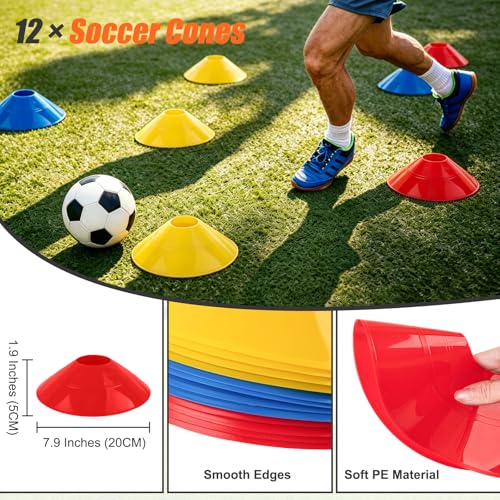 Speed & Agility Training Ladder and Hurdles Set for Soccer and Sports Drills
