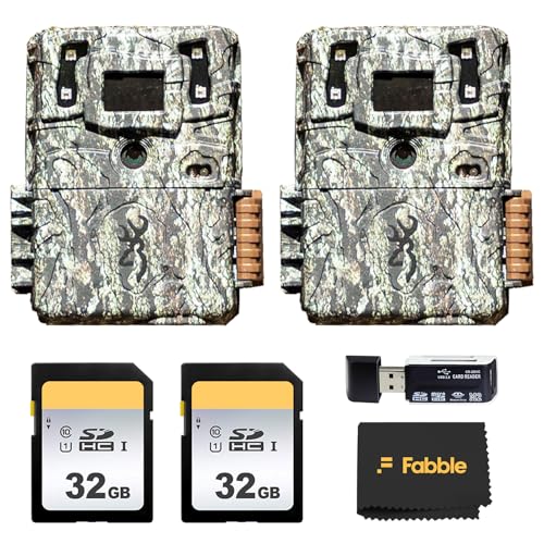 Trail Camera Bundle with 40MP Resolution, 2 Cameras, 32GB SD Cards & Accessories - Black