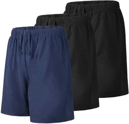 Liloak Men's Cotton Athletic Shorts - Soft Casual Knit Lounge Shorts with Pockets | Multipack of 7