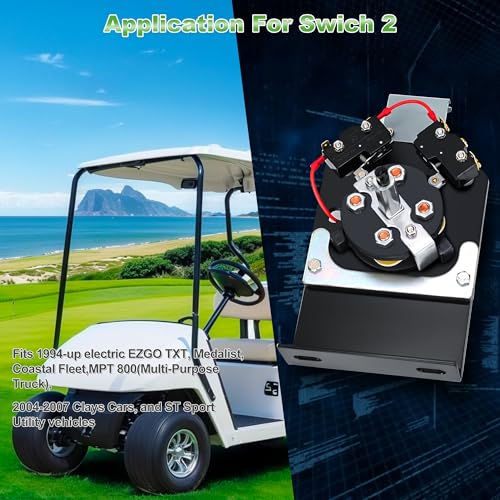 10L0L Golf Cart Forward Reverse Switch Assembly for EZGO TXT Black