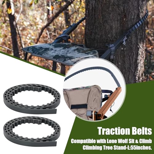 61-Inch Climbing Tree Stand Straps for Hunting Climber & Tree Stands - 2 Pack